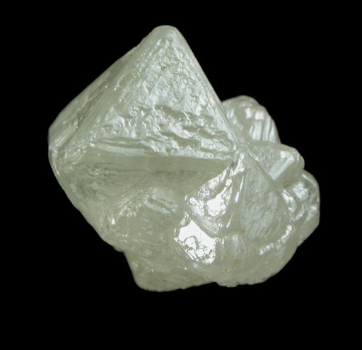 Diamond (4.82 carat yellow-gray interconnected octahedral crystals) from Northern Cape Province, South Africa