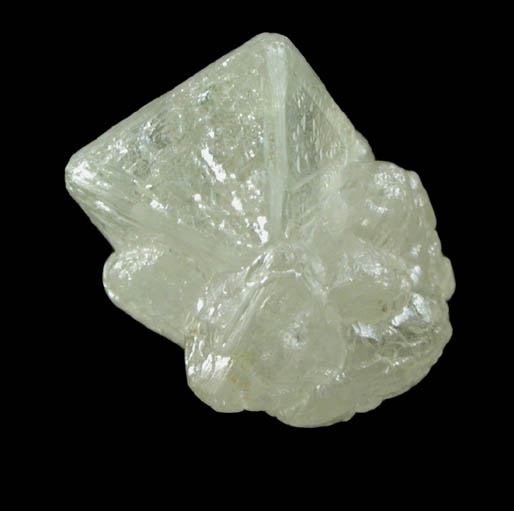 Diamond (4.82 carat yellow-gray interconnected octahedral crystals) from Northern Cape Province, South Africa