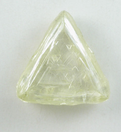 Diamond (2.26 carat yellow macle, twinned crystal) from Diavik Mine, East Island, Lac de Gras, Northwest Territories, Canada