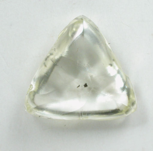 Diamond (1.77 carat yellow macle, twinned crystal) from Diavik Mine, East Island, Lac de Gras, Northwest Territories, Canada