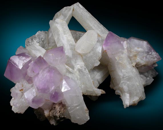 Quartz var. Amethyst Quartz from Deer Hill, Stow, Oxford County, Maine