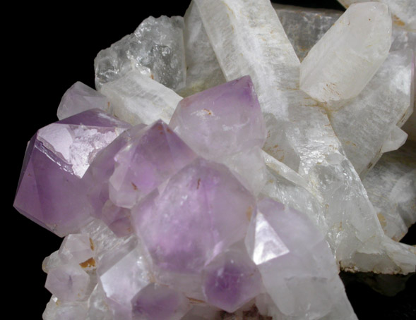 Quartz var. Amethyst Quartz from Deer Hill, Stow, Oxford County, Maine