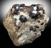 Almandine Garnet on Albite from Russell, Hampden County, Massachusetts