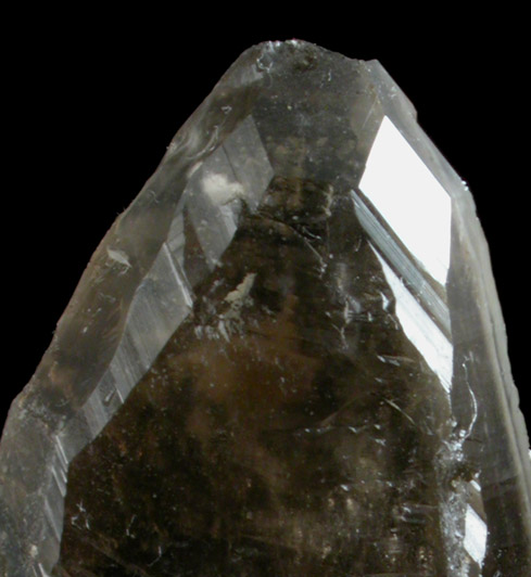 Quartz var. Smoky Quartz (Dauphin-law twin) from Rocket Claim, Crystal Peak area, Teller County, Colorado