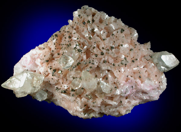 Calcite on Dolomite with Pyrite from Meridian Quarry, Black Rock, Lawrence County, Arkansas