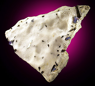 Benitoite and Neptunite in Natrolite from Benitoite Mine, San Benito County, California