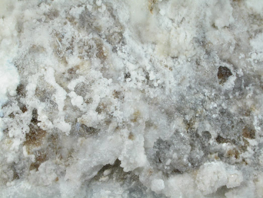 Plombierite with Vesuvianite on Calcite from Crestmore Quarry, Crestmore, Riverside County, California