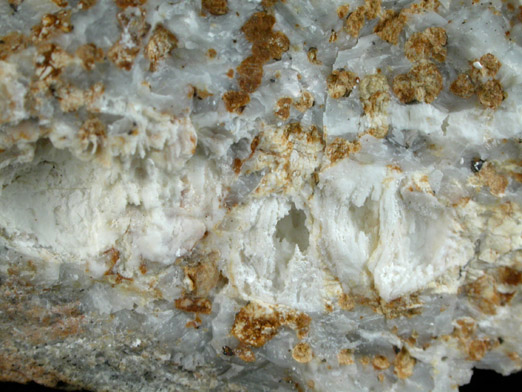 Huntite vein in Calcite from Crestmore Quarry, Crestmore, Riverside County, California