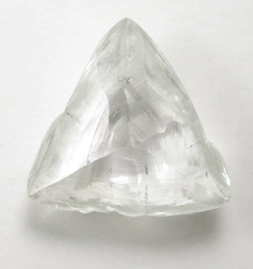 Diamond (0.77 carat pale-gray macle, twinned crystal) from Diavik Mine, East Island, Lac de Gras, Northwest Territories, Canada