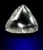 Diamond (0.66 carat pale-gray macle, twinned crystal) from Diavik Mine, East Island, Lac de Gras, Northwest Territories, Canada