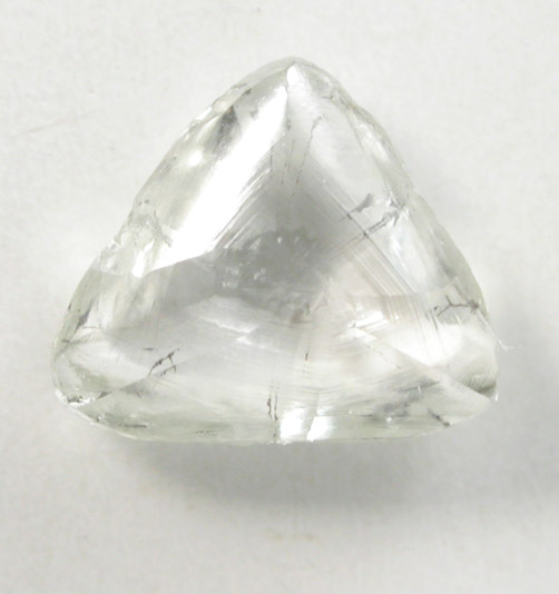 Diamond (0.66 carat pale-gray macle, twinned crystal) from Diavik Mine, East Island, Lac de Gras, Northwest Territories, Canada
