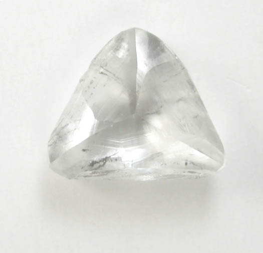 Diamond (0.70 carat pale-gray macle, twinned crystal) from Diavik Mine, East Island, Lac de Gras, Northwest Territories, Canada