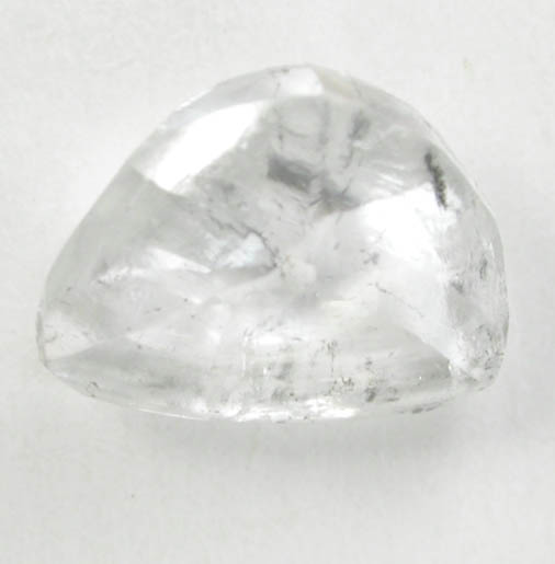 Diamond (0.81 carat pale-gray macle, twinned crystal) from Diavik Mine, East Island, Lac de Gras, Northwest Territories, Canada