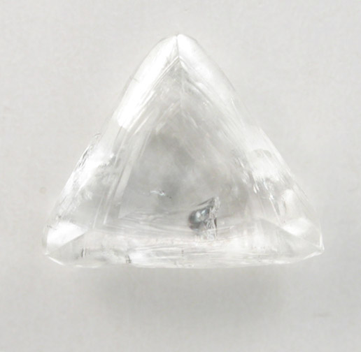 Diamond (0.54 carat pale gray macle, twinned crystal) from Diavik Mine, East Island, Lac de Gras, Northwest Territories, Canada
