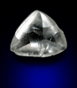 Diamond (0.46 carat pale gray macle, twinned crystal) from Diavik Mine, East Island, Lac de Gras, Northwest Territories, Canada