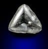 Diamond (0.45 carat pale gray macle, twinned crystal) from Diavik Mine, East Island, Lac de Gras, Northwest Territories, Canada