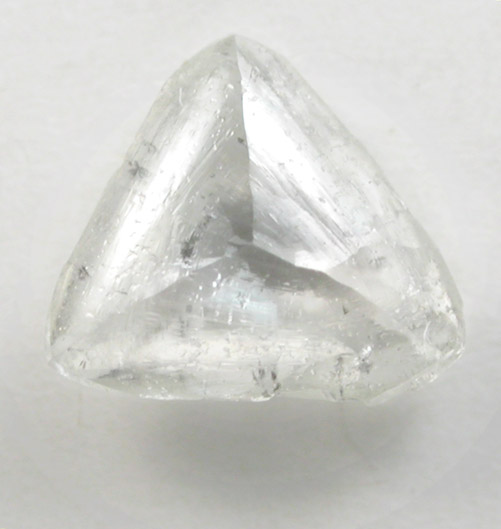 Diamond (0.45 carat pale gray macle, twinned crystal) from Diavik Mine, East Island, Lac de Gras, Northwest Territories, Canada