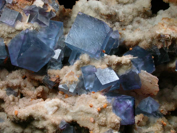 Fluorite on Quartz with Barite from Blanchard Mine, Hansonburg District, 8.5 km south of Bingham, Socorro County, New Mexico