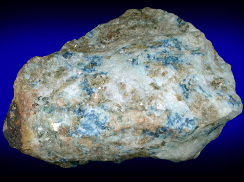 Lazulite with Siderite and Quartz from Palermo No. 1 Mine, North Groton Pegmatite District, Grafton County, New Hampshire