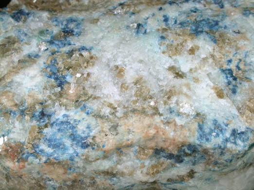 Lazulite with Siderite and Quartz from Palermo No. 1 Mine, North Groton Pegmatite District, Grafton County, New Hampshire