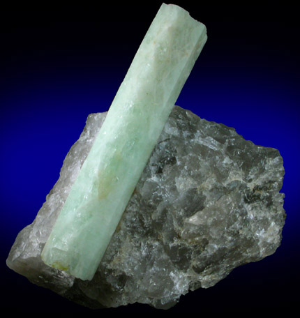 Beryl on Quartz from Gilsum District, Cheshire County, New Hampshire
