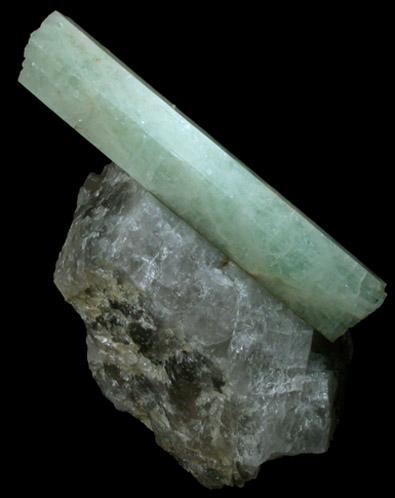 Beryl on Quartz from Gilsum District, Cheshire County, New Hampshire