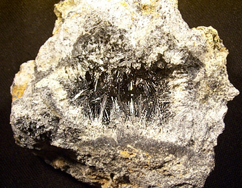 Stibnite with micro Fluorites from Taa, Chaing-Mai Province, Thailand