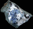 Benitoite on Natrolite with Neptunite from Benitoite Gem Mine, San Benito County, California (Type Locality for Benitoite)