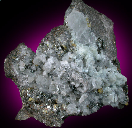 Sphalerite, Calcite, Quartz from Balmat, St. Lawrence County, New York