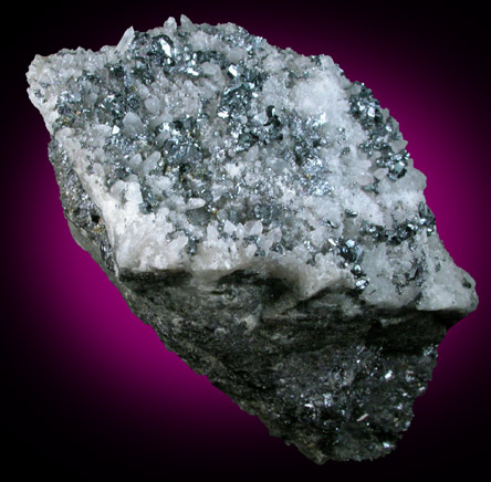 Pyrargyrite-Proustite var. Ruby Silver on Quartz from Santa Barbara Mines, Hidalgo de Parral Mining District, Chihuahua, Mexico