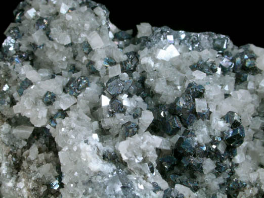 Galena and Calcite from Santa Barbara Mines, Hidalgo de Parral Mining District, Chihuahua, Mexico