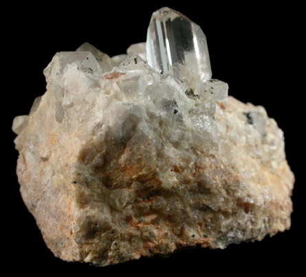 Topaz on Quartz from Dassu, Braldu Valley, Baltistan, Gilgit-Baltistan, Pakistan