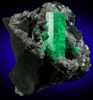 Beryl var. Emerald in Calcite from Coscuez Mine, Vasquez-Yacop District, Boyac Department, Colombia