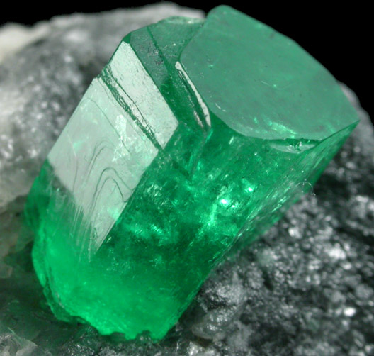 Beryl var. Emerald in Calcite from Coscuez Mine, Vasquez-Yacop District, Boyac Department, Colombia