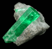 Beryl var. Emerald in Calcite from La Pita Mine, Vasquez-Yacop District, Boyac Department, Colombia