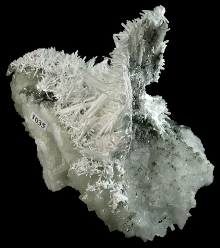 Natrolite on Datolite from Millington Quarry, Bernards Township, Somerset County, New Jersey