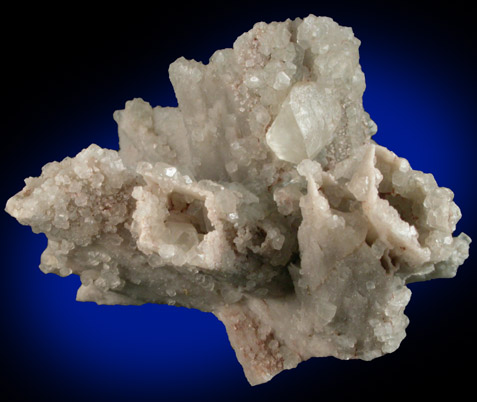 Quartz pseudomorphs after Glauberite with Calcite from Consolidated Quarry, Great Notch, Passaic County, New Jersey