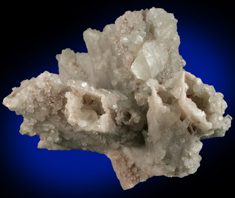 Quartz pseudomorphs after Glauberite with Calcite from Consolidated Quarry, Great Notch, Passaic County, New Jersey