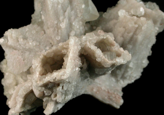 Quartz pseudomorphs after Glauberite with Calcite from Consolidated Quarry, Great Notch, Passaic County, New Jersey
