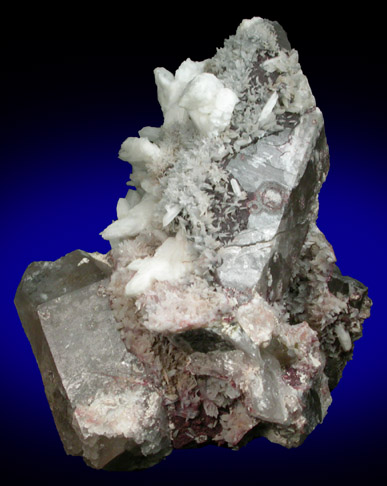 Albite and Orthoclase on Quartz from Valentine Mine, Harrisville, Lewis County, New York