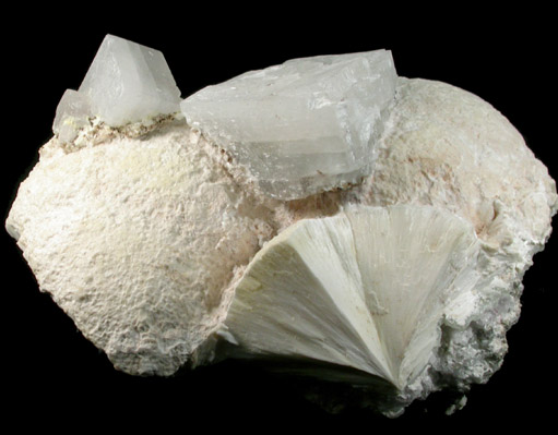 Apophyllite on Pectolite from Prospect Park Quarry, Prospect Park, Passaic County, New Jersey