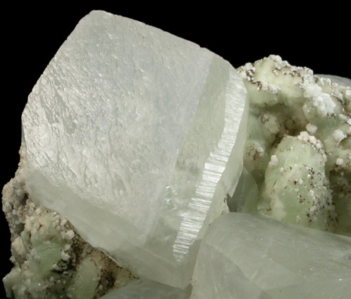 Calcite with Prehnite from Millington Quarry, Bernards Township, Somerset County, New Jersey