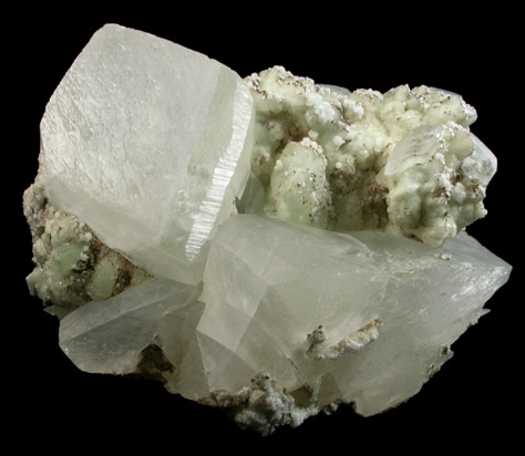 Calcite with Prehnite from Millington Quarry, Bernards Township, Somerset County, New Jersey
