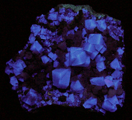 Fluorite (interpenetrant-twinned crystals) and Calcite from Weardale, County Durham, England