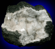 Heulandite-Ca on Quartz and Calcite from Prospect Park Quarry, Prospect Park, Passaic County, New Jersey