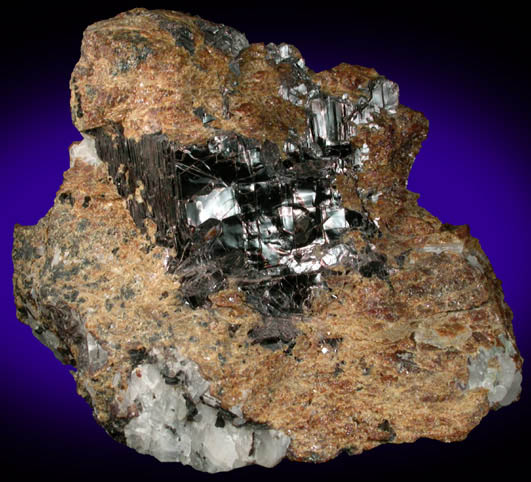 Hendricksite with Andradite Garnet and Calcite from Franklin Mining District, Sussex County, New Jersey (Type Locality for Hendricksite)