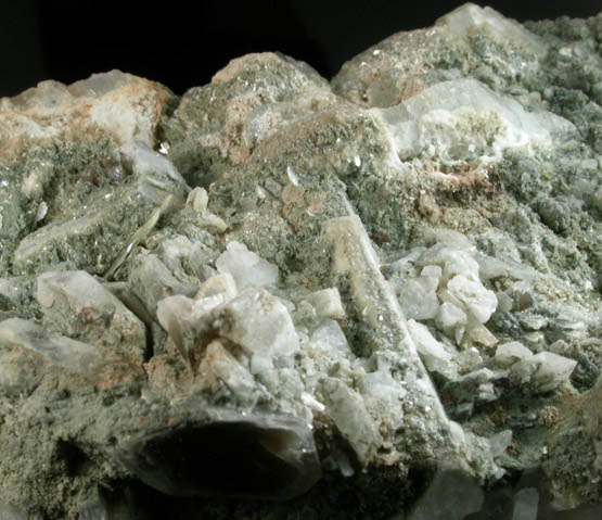 Albite var. Cleavelandite with Smoky Quartz, Muscovite, Chlorite from Rutherford Mine, Amelia Court House, Amelia County, Virginia