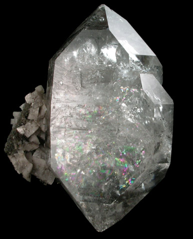 Quartz var. Herkimer Diamond with Dolomite from Eastern Rock Products Quarry (Benchmark Quarry), St. Johnsville, Montgomery County, New York