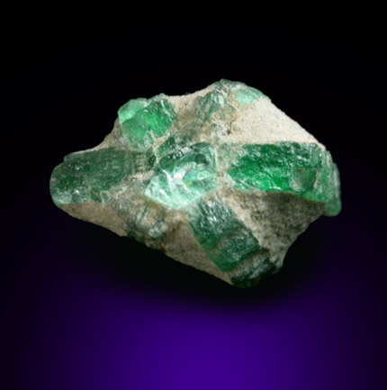 Beryl var. Trapiche Emerald from Chivor, Guavi-Guateque Mining District, Boyac Department, Colombia