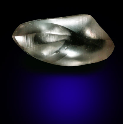 Diamond (0.50 carat brownish-gray elongated crystal) from Northern Cape Province, South Africa